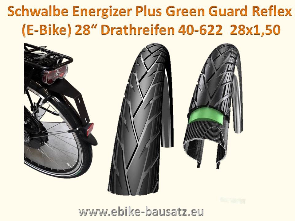 Bild 1 von Schwalbe Energizer Plus Green Guard Reflex Reifen (E-Bike) 28Zoll Drathreifen 40-622  28x1,50