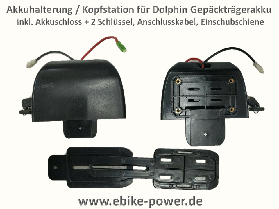 Bild 1 von Akkuhalterung verschiedenen Varianten Dolphin / Hailong / Tiger  / (Variante) Kopfstation für Dolphin Gepäckträgerakku