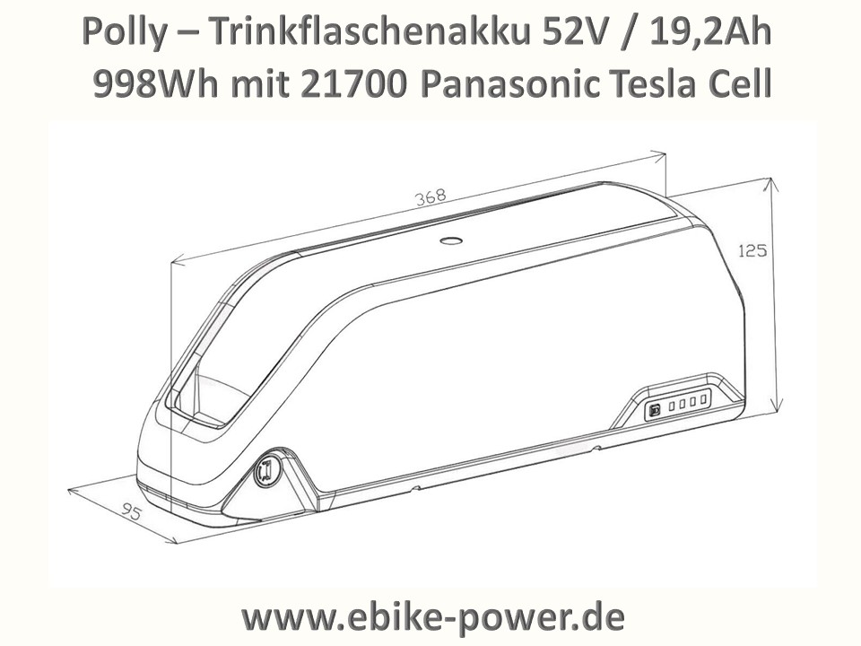 Bild 1 von Poly - Power -Akku 52V 25Ah / 1300Wh E-Bike / Pedelec Akku