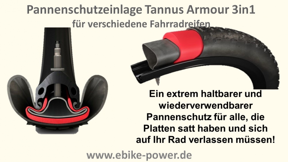 annus armour 3in1 pannenschutz einlage für fahrrad reifen 26zoll