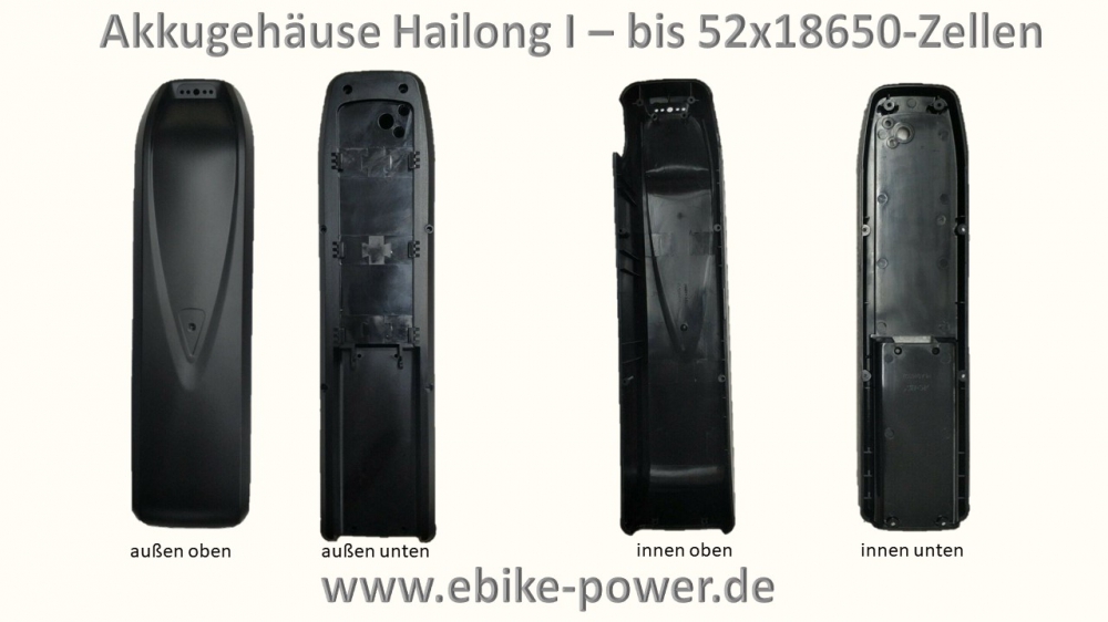 Bild 1 von E-Bike Ersatz Akkugehäuse HAILONG / bis 52 Zellen