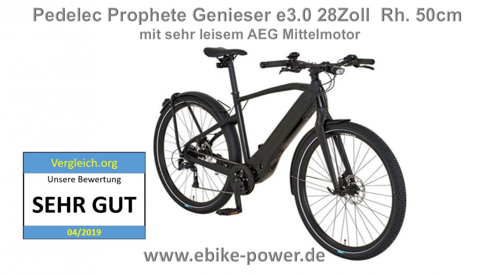 Bild 1 von E-Bike Pedelec Prophete Genieser e3.0 mit AEG Mittelmotor 28 Zoll Rh.50cm