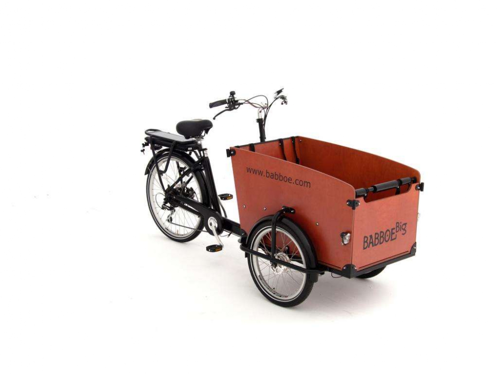 Bild 1 von Lastenrad Babboe Dog-E Elektrisch - Bakfiets braun - Lastenrad für Hunde