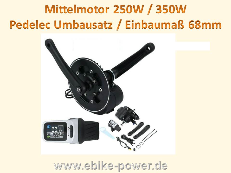 mittelmotor umbausatz fur pedelec mit xh18 farbdisplay display fur 36v akku ebike bausatz ebike power