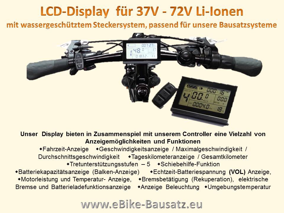 Bild 1 von KT LCD 3 Display mit wassergeschütztem Stecker (LCD3 Kunteng)