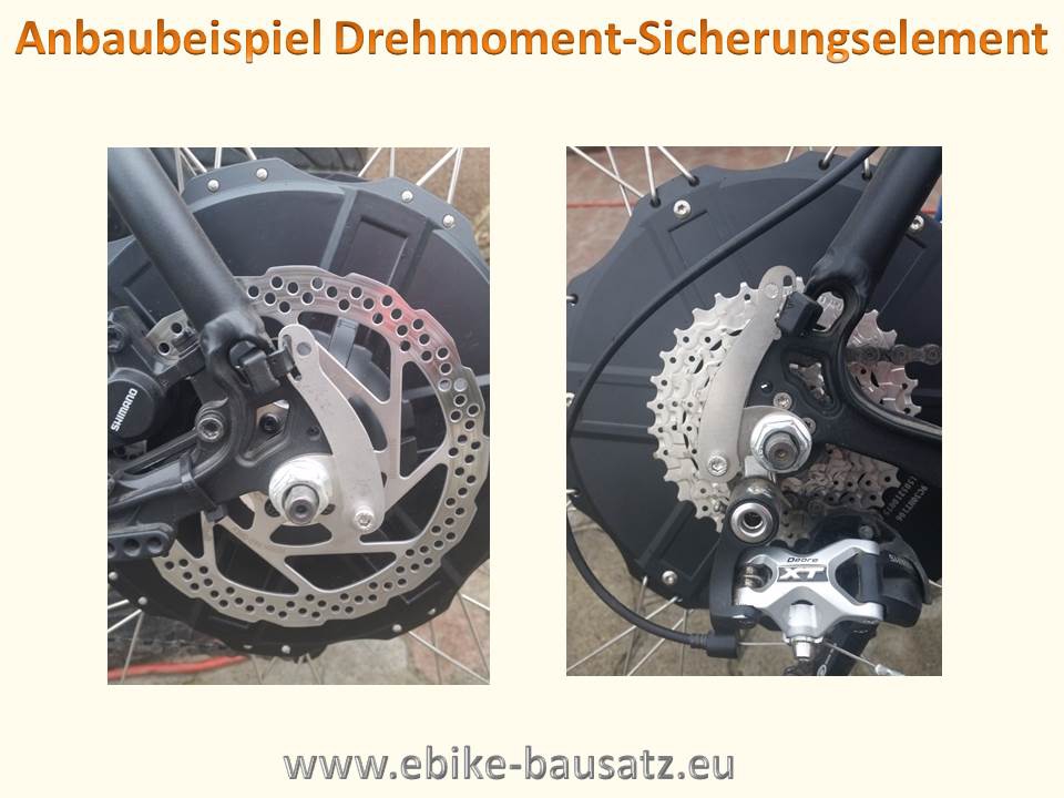 Drehmomentstütze Umbau e-Bike Pedelec ebike VA ElectricRide Typ4 Nabenmotor 