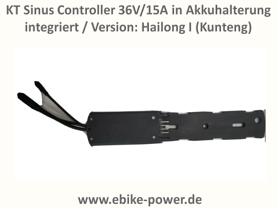 Bild 1 von KT Sinus Controller 36V/15A in Akkuhalterung  integriert (System KUNTENG)  / (Variante) Hailong I 
