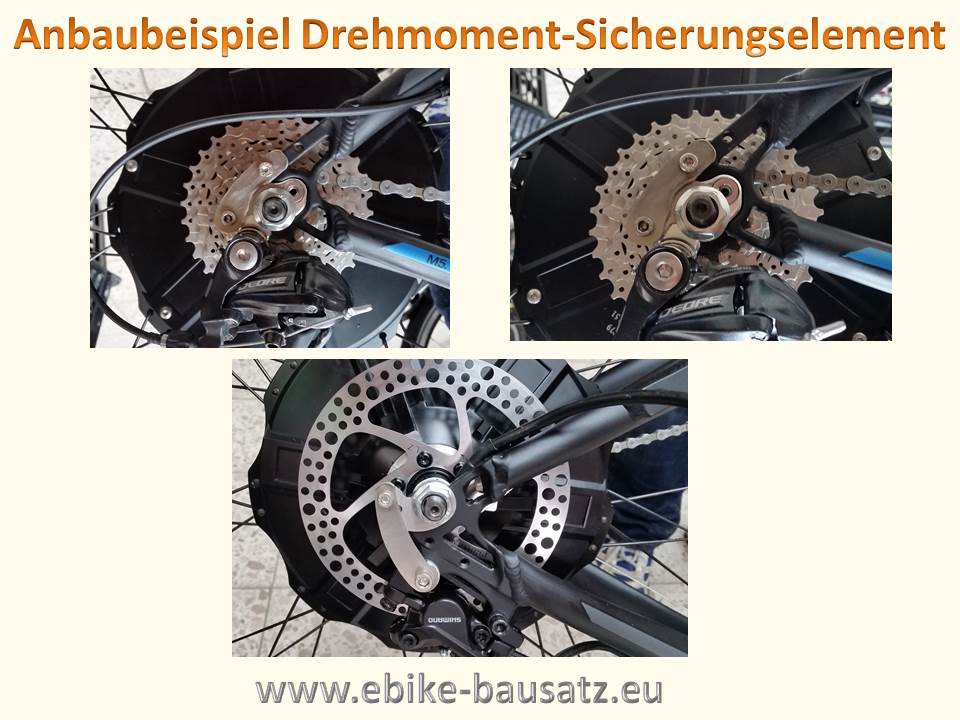 Drehmomentstütze Umbau e-Bike Pedelec ebike VA ElectricRide Typ4 Nabenmotor 