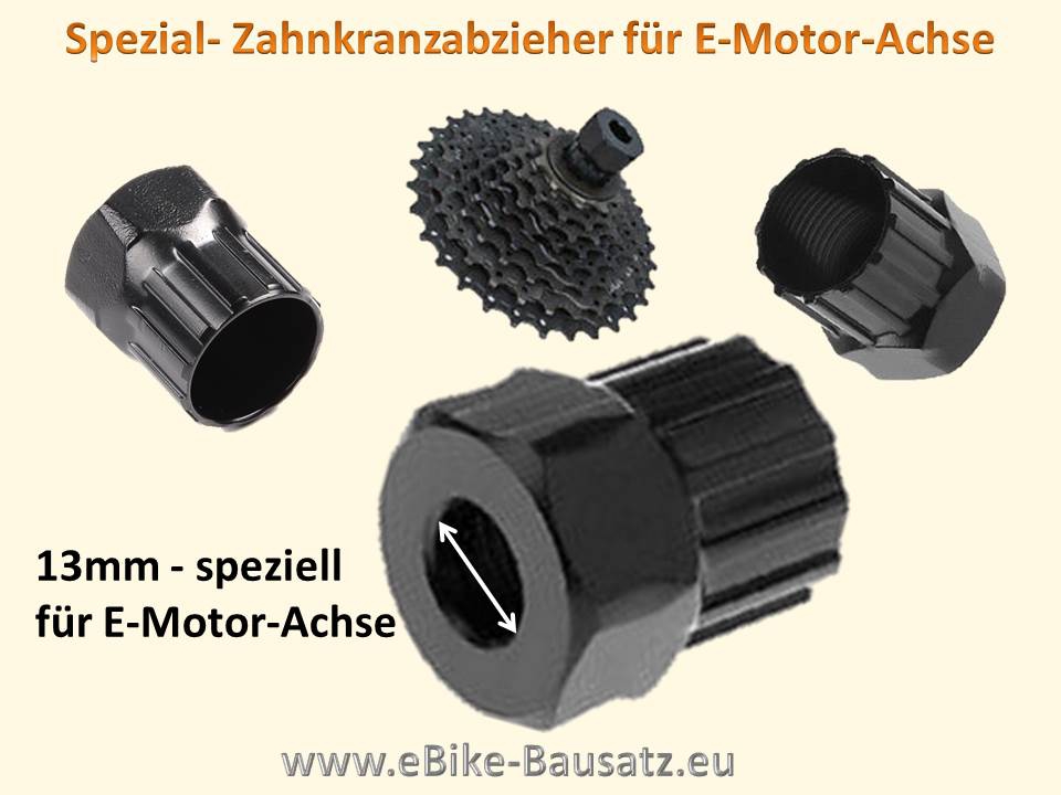 Spezial Zahnkranzabzieher zum Demontieren der Kassette von der Motor-Achse  - Fahrrad Werkzeug