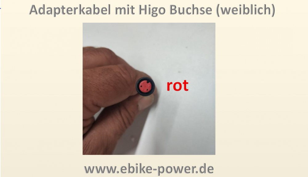 Bild 1 von Adapterkabel Higo 2 polig,  roter Stecker / Buchse, (z.B. für Bremskontakte Magura) / Mini B  Bosch  / (Variante) Stecker weiblich (rot) ca. 50cm