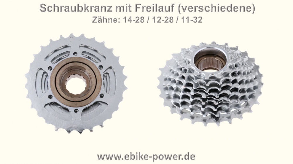 Block - - für Ritzel Schraubkranz über 11-32 (Shimano kompatibel) (Variante) E-Bike ideal Zähne / 40km/h Zahnkranz ebike-power 8-fach