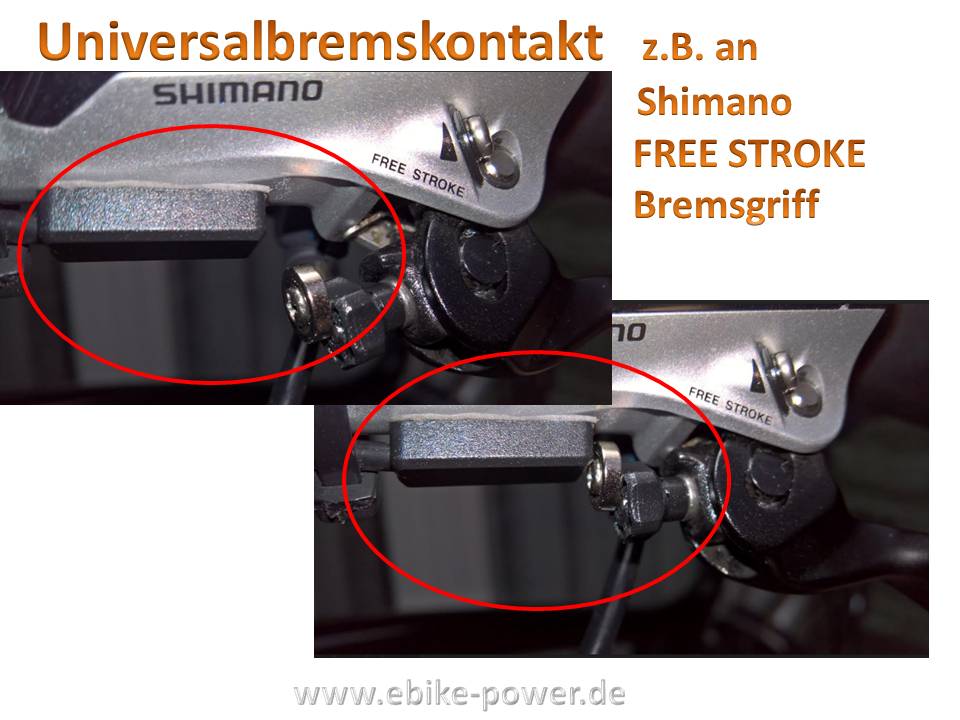 Bild 1 von Universal Bremskontakte / Bremssensoren zum Aufkleben inkl. Magnet mit Higo Stecker (u.a. für Magura