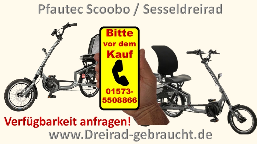 Bild 1 von Pfautec Scoobo Sesseldreirad m. Bosch Mittelmotor (gebraucht))  / (Variante) gebraucht (ca.1500km) / (Sitz) Standardsitz