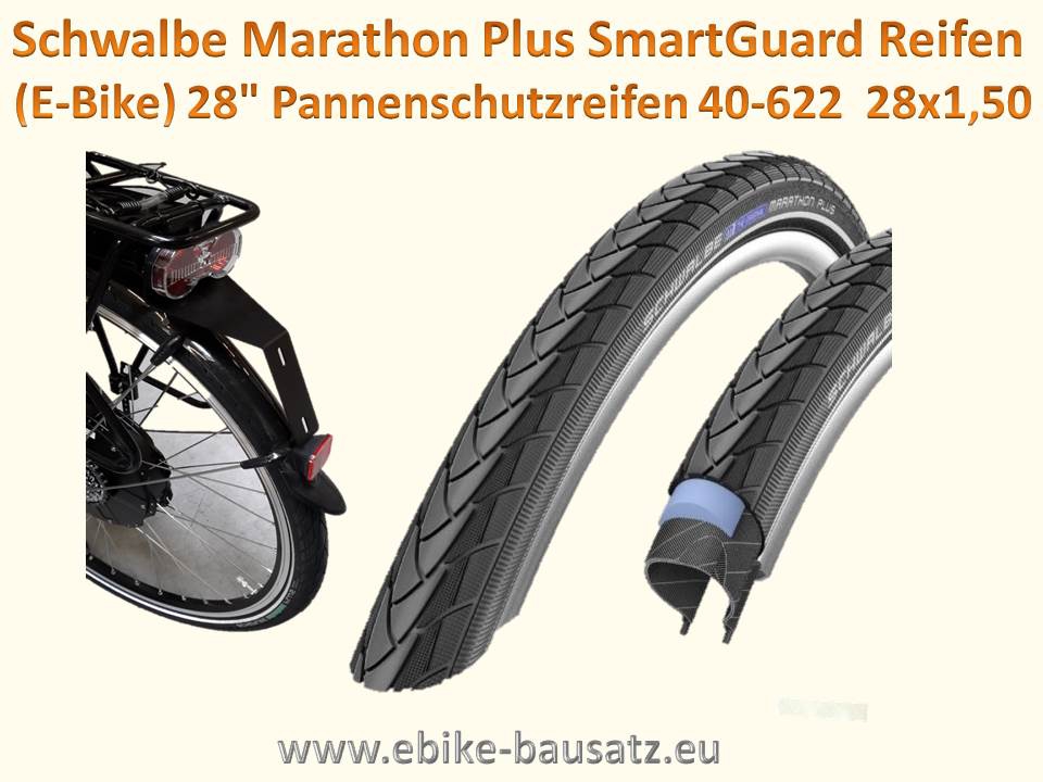 Bild 1 von Schwalbe Marathon Plus SmartGuard Reifen (E-Bike) 28 Zoll Pannenschutzreifen 40-622  28x1,50