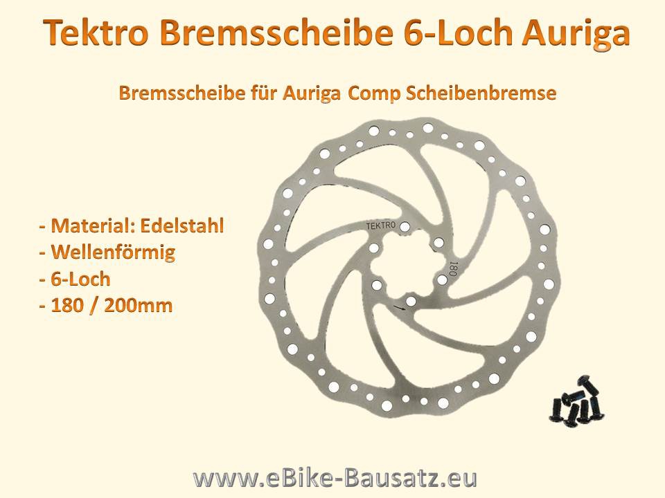 Bild 1 von Bremsscheibe 6-Loch  / (Variante) Magura 180 mm, 6-Loch, mit 6 Schrauben, inkl. ABE