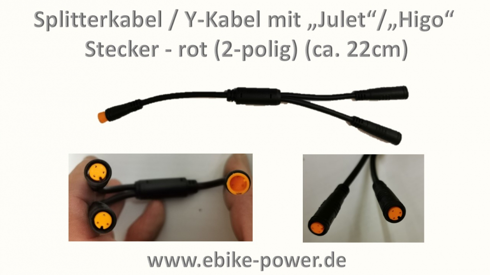 Kabel Splitter / Y-Kabel m. Julet / Higo Stecker z.B. für Bosch