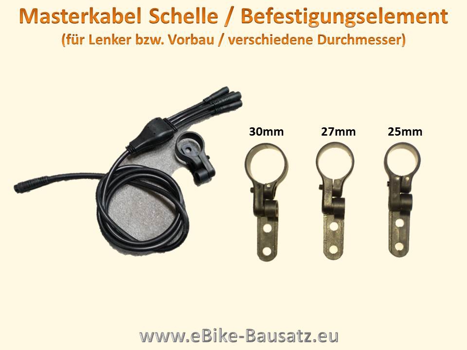 Bild 1 von Masterkabel Schelle (für Lenker und Vorbau)   / (Durchmesser) 25mm (25,4-26,8mm)