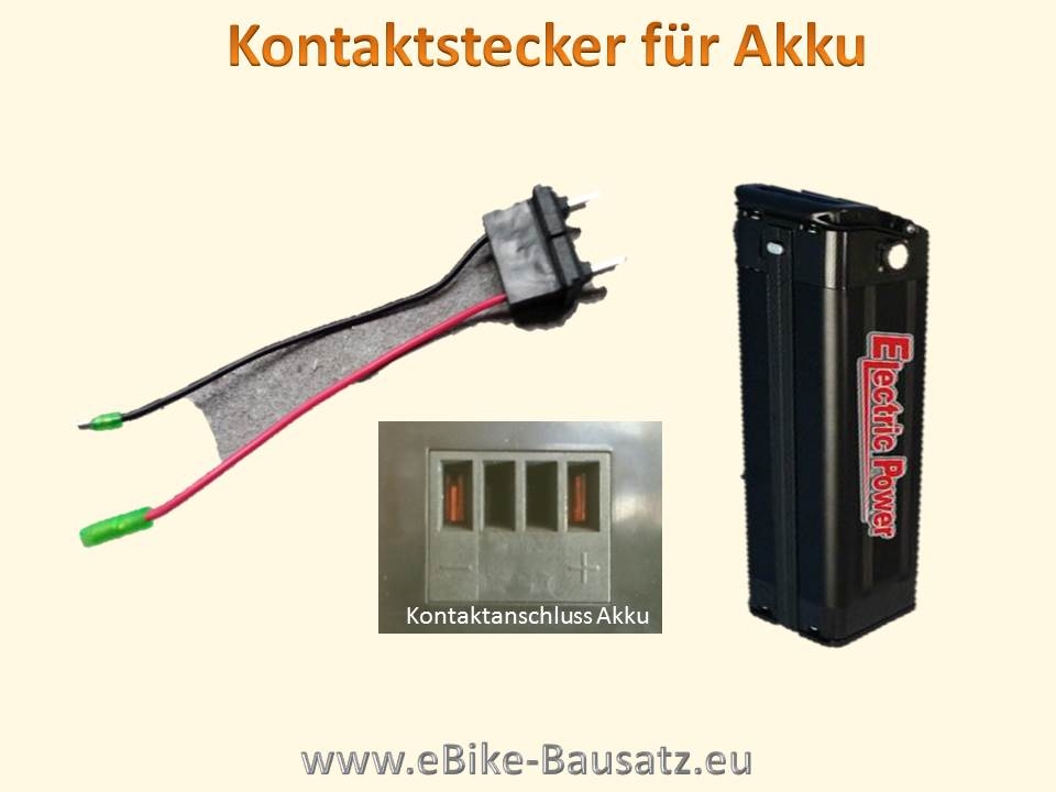Bild 1 von Kontaktstecker / Akkustecker für Akku 2-polig (Kontaktabstand 25mm) Kontaktadapter
