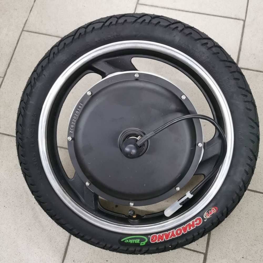 Bild 1 von Frontmotor 250-1000W integriert in 16 Zoll Alufelge (35mm)  mit Hallsensor f. E-Bike/Lasetenanhänger