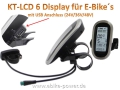 Bild 1 von LCD 6 Display mit USB Anschluss KT LCD6U für wassergeschütztes Steckersystem  KT LCD 6  / (Variante) 24V / 36V / 48V mit USB Ausgang