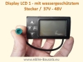 Display LCD 1 - mit wassergeschütztem Stecker (passend für 250 W Bausätze) 37V-48V
