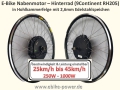 Bild 2 von E-Bike Motor 9Continent Rh205 48V/500W  o. 60V/1000W - m. Schraubkranz- und Scheibenbremaufname  / (Variante) nur Motor (Wicklung 12x5) bis 55km/h