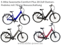E-Bike Saxonette Comfort Plus 28 Zoll Damen Pedelec 7Gang Nexusschaltung