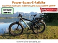 Mega Power-Spass E-Fatbike mit Tuningkit inkl. 60V/14Ah Akku + 3A Ladegerät (mit 3000W-Motor)
