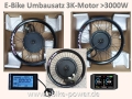 Bild 1 von Enduro 5K E-Bike Umbausatz,  5000W  Bausatz (60A Controller, Display, Gasgriff) Motor  / (Variante:) 2TX30 750 U/min bei 48V