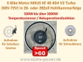 E-Bike Bausatz,  3000W  (45A Sinus-Controller, LCD3, PAS) MXUS XF40 45H V2 Turbo Umbausatz