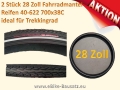 2 Stück 28 Zoll Fahrradmantel / Reifen 40-622 700x38C von einem NEUEN Mifa-Trekkingrad abmontiert