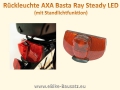 Rücklicht AXA Basta Ray Steady LED (mit Standlichtfunktion) Rückleuchte