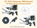 Bild 2 von PAS - Sensor  KT-D12L  Tretsensor (für Links-Montage mit wasserdichtem Stecker / Higo gelb 3 polig)  / (Option) Sensor inkl.  geteilter Magnetscheibe (12 Magnete)