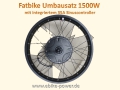 Bild 5 von Komplett E-Bike Umbausatz Fatbike Motor 250-2000W  mit integriert. Controller +TFT Display + Akku+LG  / (Option I) mit 48V/14Ah 672Wh Akku + 3A Ladegerät / (Option II) mit Universal-Bremskontakten (für Hydraulikbremse) + 20€ / (Option III) inkl. halben Gasgriff (empfohlen)