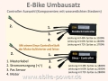 Bild 4 von E-Bike Umbausatz AYW 11x6 Standardmotor 250W - 2800W einstellbar / f. Scheibenbremse & Steckkassette  / (Option 1:) 25A Controller 48-60V-Akku) / (Option 2:) LCD3 Display  48-60V (groß + 29,90€) / (Option 3:) mit Kontaktbremsgriffe (+10€) / (Option 4:) OHNE Gasgriff