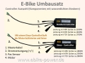 Bild 4 von E-Bike Umbausatz AYW 11x6 Standardmotor 250W - 2800W einstellbar / f. Scheibenbremse & Steckkassette  / (Option 1:) 25A Controller 48-60V-Akku) / (Option 2:) LCD5 Display (klein) / (Option 3:) OHNE Kontaktbremsgriffe / (Option 4:) inkl. Daumengas (+10€)