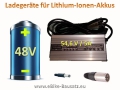 Schnell - Ladegerät für Fahrradakku / E-Bike-Akku / Pedelec Lithium Ionen Akku 48 / 5A / Alu