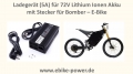 Ladegerät für Bomber -E-Bike / E-Bike-Akku  für  Lithium Ionen Akku 72V / 5A