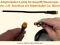 Adapterkabel Higo  3-polig, gelber Stecker / Buchse (z.B. für Gasgriff/PAS) Mini B  Bosch