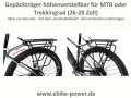 Gepäckträger universal 26-28 Zoll höhenverstellbar für MTB oder Trekkingrad