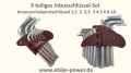 9 teiliges Inbusschlüssel-Set / Innensechskanntschlüssel 1,5  2  2,5  3 4 5 6 8 10 Fahrrad Werkzeug