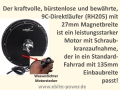 Bild 4 von 9Continent Komplett E-Bike Umbausatz Speedmotor RH205 250W-1900W Hinterrad f. Schraubk.+LCD5+Akku+LG  / (Option 1:) mit 48V/17,5Ah 840Wh Akku + 2A Ladegerät / (Option 2:) Sinuscontroller 40A mit LCD 8H Farbdisplay +79,90€ / (Option 3:) mit Kontaktbremsgriffe (+10€) / (Option 4:) inkl. Daumengas (+10€)