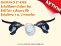 SHIMANO ST-EF65 Schaltbremshebel Set 3x8 fach schwarz für Schaltwerk Umwerfer  + 1x gratis Bowdenzug