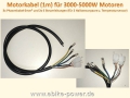 Motorkabel (1m) für 3000W - 5000W / 3K-5K Motoren (3xPhasen 6mm²+ 2x Hall- & Temperatsenor) 15polig