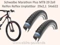 Schwalbe Marathon Plus MTB 26 57-559 26x2.25 Zoll - Reflexstreifen Unplattbar