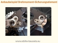 Bild 2 von 1 Stück Drehmomentsicherungselement / Drehmomentstütze für E-Bike Motoren (Edelstahl)  / (Variante) einteilig für 14mm Achse (4-5mm dick) (z.B. RH 250 9C-Motor)