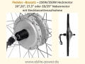 Bild 5 von Pedelec Umbausatz 36V 250W/350W Hinterrad-Nabenmotor in Holkammerfelge, Lishui-System m. LCD Display  / (Option 1:) 20