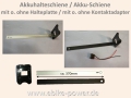 Bild 2 von Akkuhalteschiene / Akkuschiene / Akkuhalterung  Aluminium / PVC  Halterung  / (Länge) Länge 37cm / (Variante) Akku-Schiene (schwarz) inkl.  Halteplatte PVC ohne Akkustecker