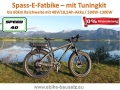 Bild 1 von Spass-E-Fatbike mit Tuningkit inkl. 48V Akku + Ladegerät (500-1300W)  / (Akkuvariante) 10,5Ah Gepäckträgerakku - 0% Finanzierung (24 Monate x 86,50€)