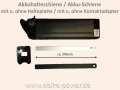 Bild 1 von Akkuhalteschiene / Akkuschiene / Akkuhalterung  Aluminium / PVC  Halterung  / (Länge) Länge 36cm / (Variante) Akku-Schiene (schwarz) inkl.  Halteplatte PVC ohne Akkustecker